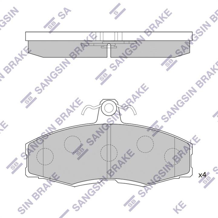 Sangsin SP1028 Front disc brake pads, set SP1028