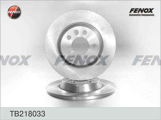 Fenox TB218033 Rear brake disc, non-ventilated TB218033