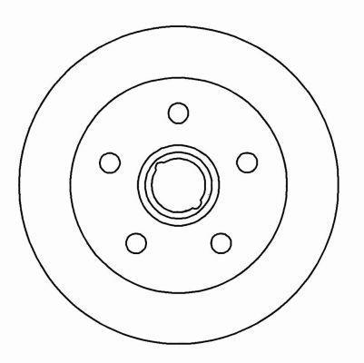 Alanko 304835 Unventilated front brake disc 304835