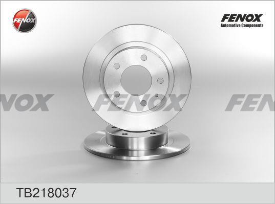 Fenox TB218037 Rear brake disc, non-ventilated TB218037