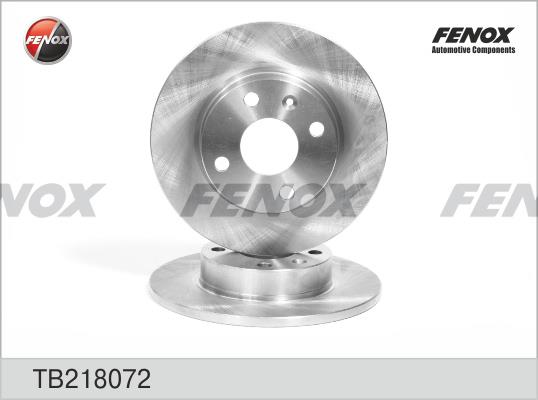 Fenox TB218072 Rear brake disc, non-ventilated TB218072