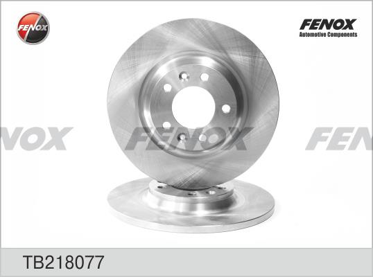 Fenox TB218077 Rear brake disc, non-ventilated TB218077