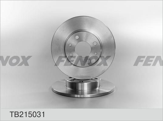 Fenox TB215031 Unventilated front brake disc TB215031