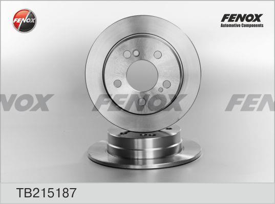 Fenox TB215187 Rear brake disc, non-ventilated TB215187