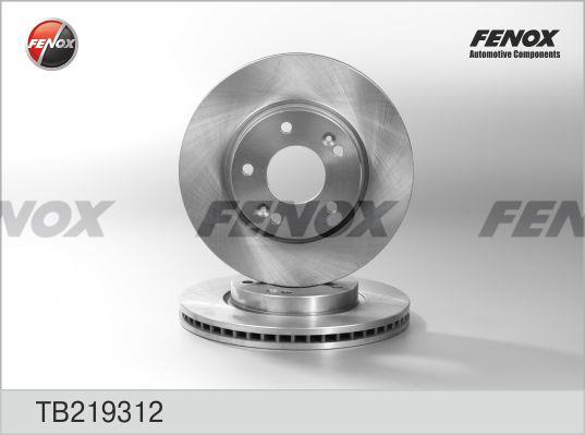 Fenox TB219312 Front brake disc ventilated TB219312