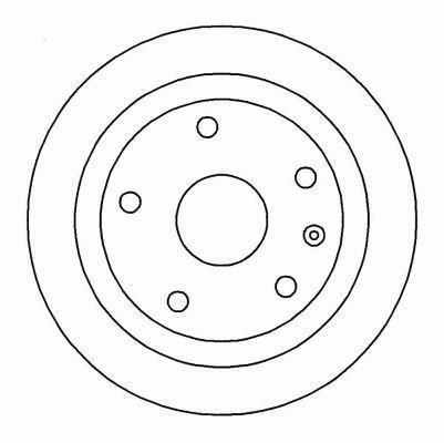 Alanko 304368 Rear brake disc, non-ventilated 304368