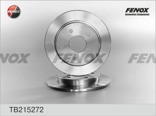 Fenox TB215272 Rear brake disc, non-ventilated TB215272