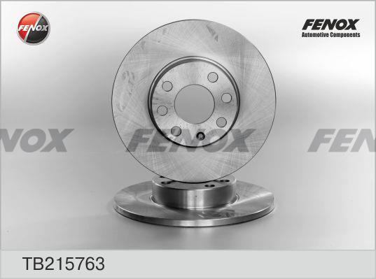 Fenox TB215763 Unventilated front brake disc TB215763