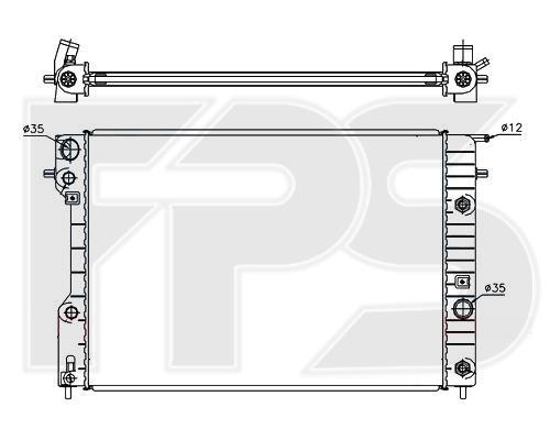 FPS FP 52 A318-X Radiator, engine cooling FP52A318X