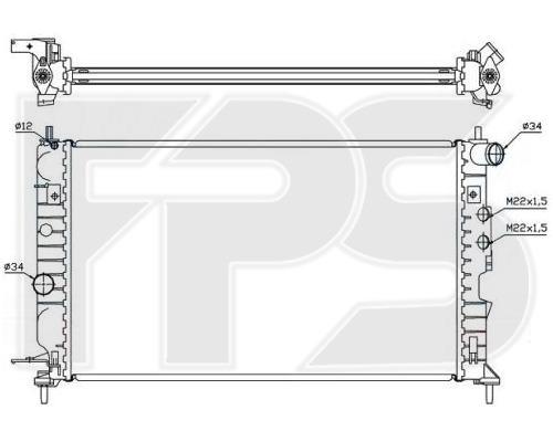 FPS FP 52 A287-X Radiator, engine cooling FP52A287X