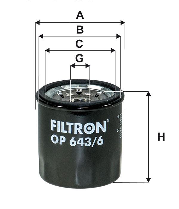 Filtron OP 643/6 Oil Filter OP6436