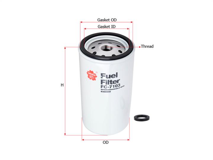 Sakura FC-7103 Fuel filter FC7103