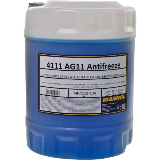 Mannol MLAG11-10L Antifreeze MANNOL Longterm Antifreeze AG11 G11, 10L MLAG1110L