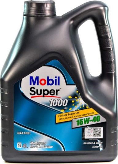 Mobil 150550 Engine oil Mobil Super 1000 X1 15W-40, 4L 150550