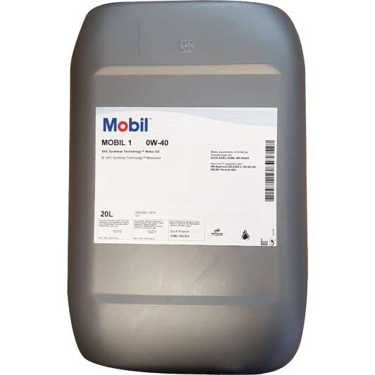 Mobil 153731 Engine oil Mobil 1 Full Synthetic 0W-40, 20L 153731