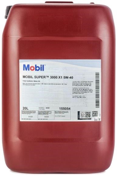 Mobil 155054 Engine oil Mobil Super 3000 X1 5W-40, 20L 155054