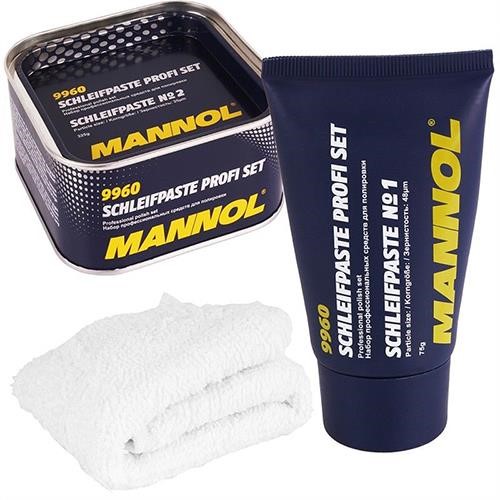 Mannol 4036021896458 MANNOL Schleifpaste Profi Set for manual and mechanical polishing, 400 ml 4036021896458
