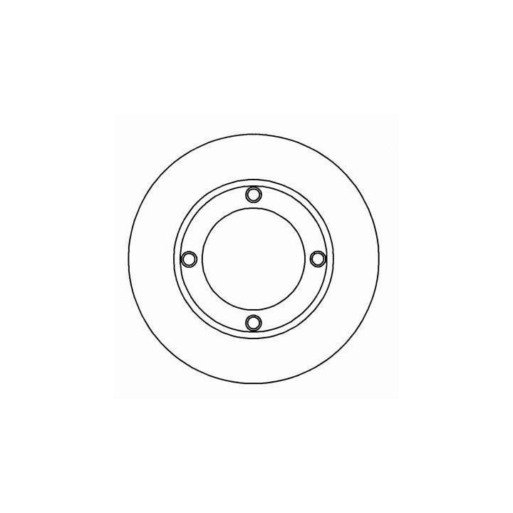 ABS 15025 Unventilated front brake disc 15025