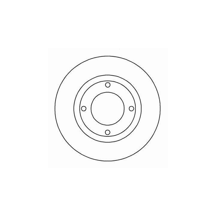 ABS 16133 Unventilated front brake disc 16133