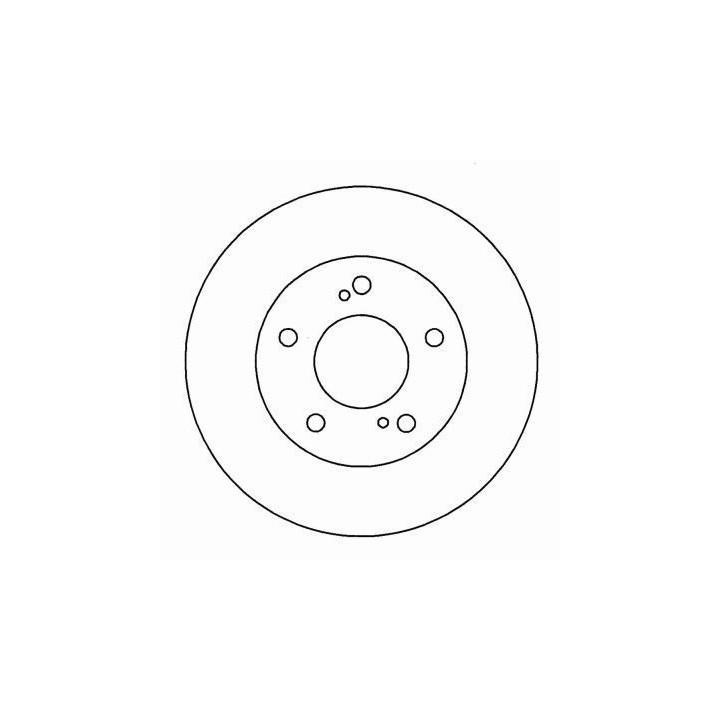 ABS 15533 Unventilated front brake disc 15533