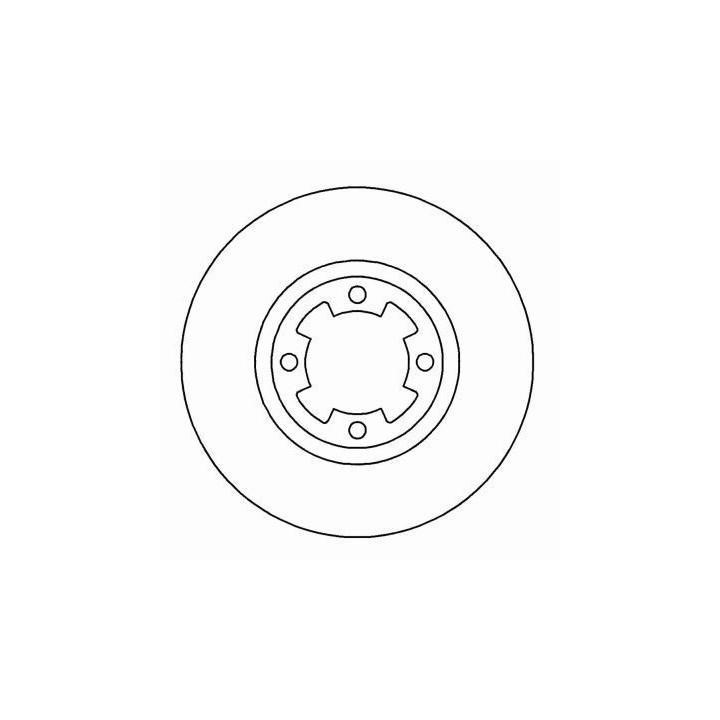 ABS 15656 Front brake disc ventilated 15656
