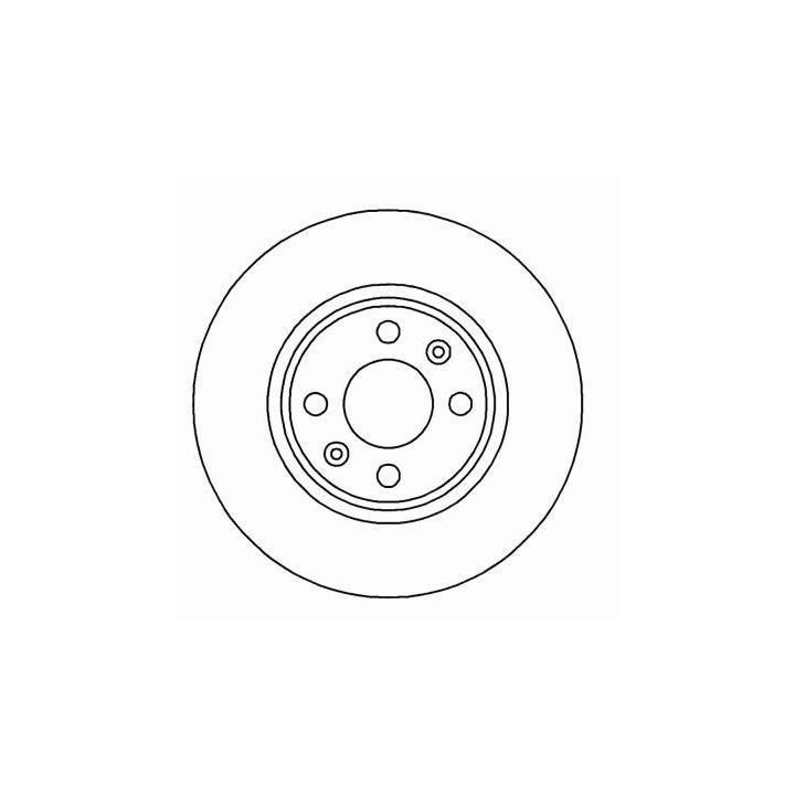 ABS 16186 Front brake disc ventilated 16186