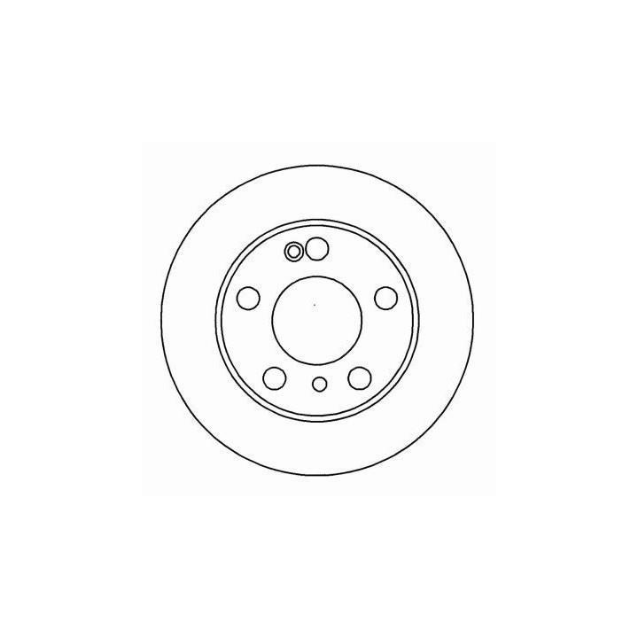 ABS 16188 Rear brake disc, non-ventilated 16188