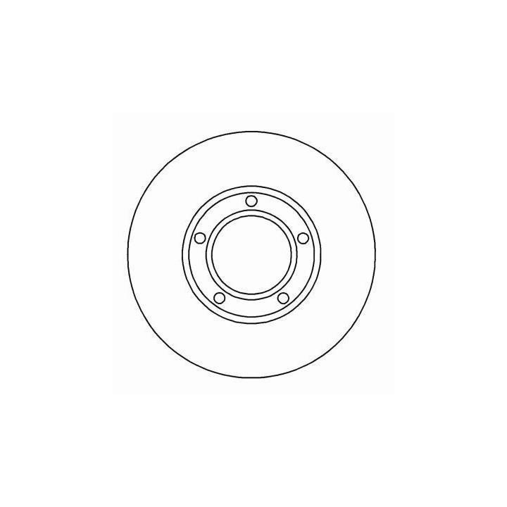 ABS 15814 Unventilated front brake disc 15814