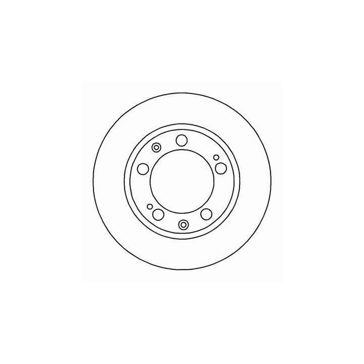 ABS 15822 Front brake disc ventilated 15822