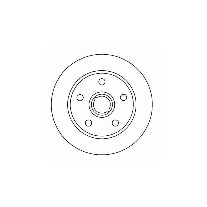 ABS 15826 Unventilated front brake disc 15826