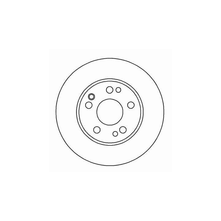 ABS 15877 Front brake disc ventilated 15877