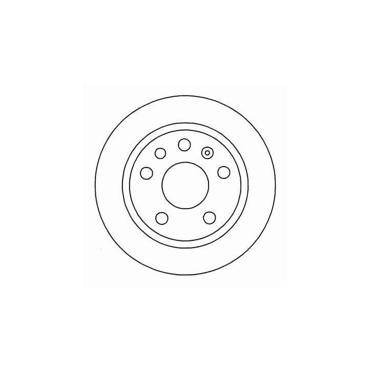 ABS 16262 Rear brake disc, non-ventilated 16262