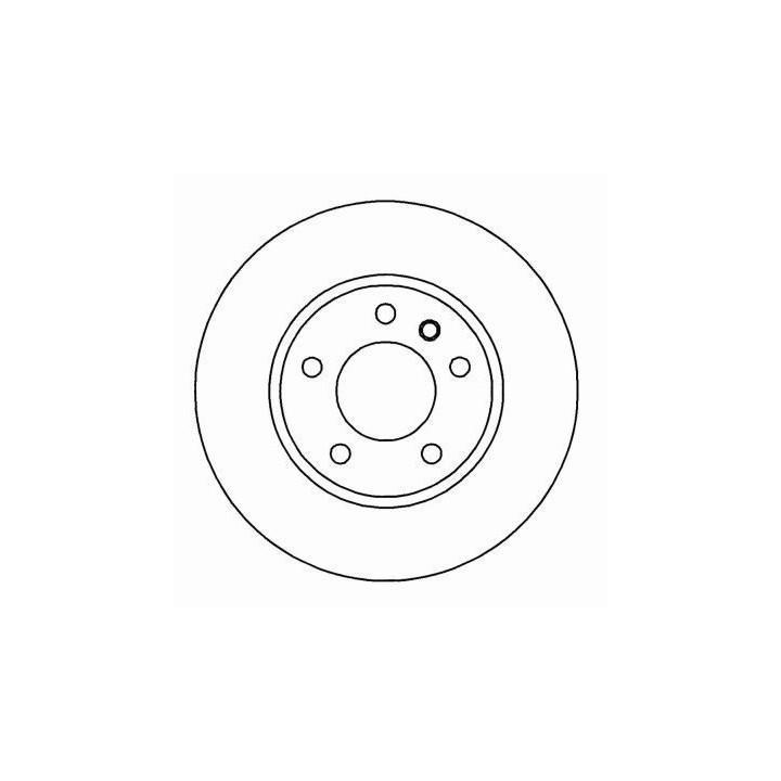 ABS 16263 Front brake disc ventilated 16263