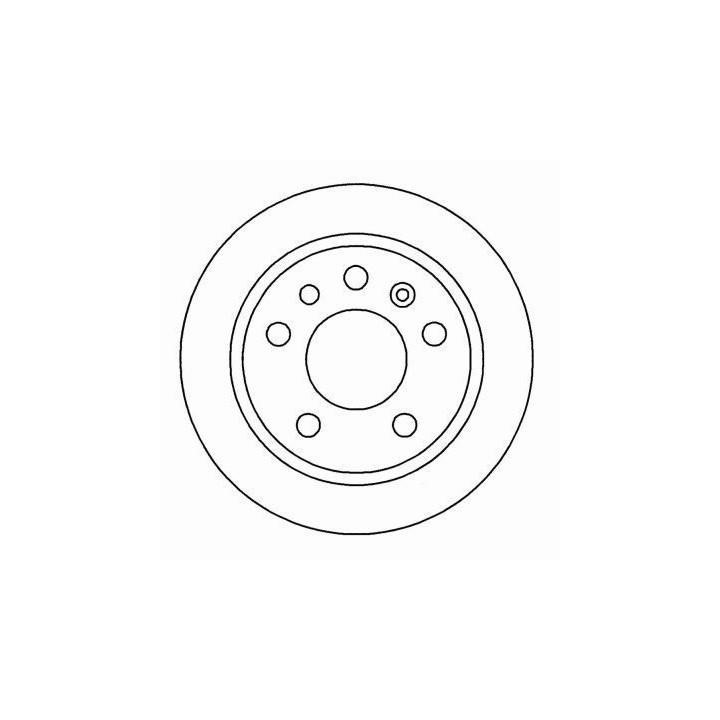 ABS 16287 Rear brake disc, non-ventilated 16287