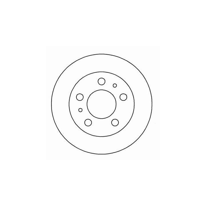 ABS 15915 Unventilated front brake disc 15915
