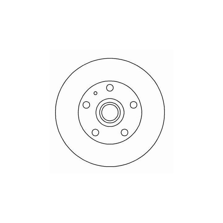 ABS 15927 Front brake disc ventilated 15927