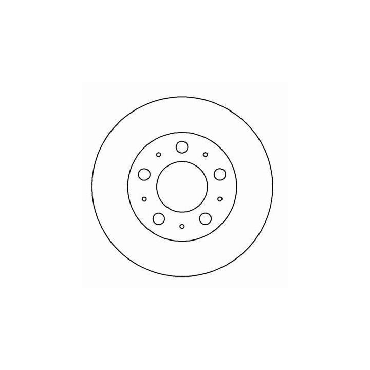 ABS 15933 Front brake disc ventilated 15933