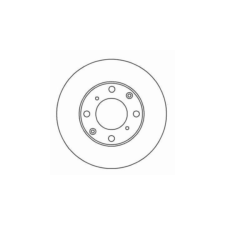 ABS 15938 Front brake disc ventilated 15938