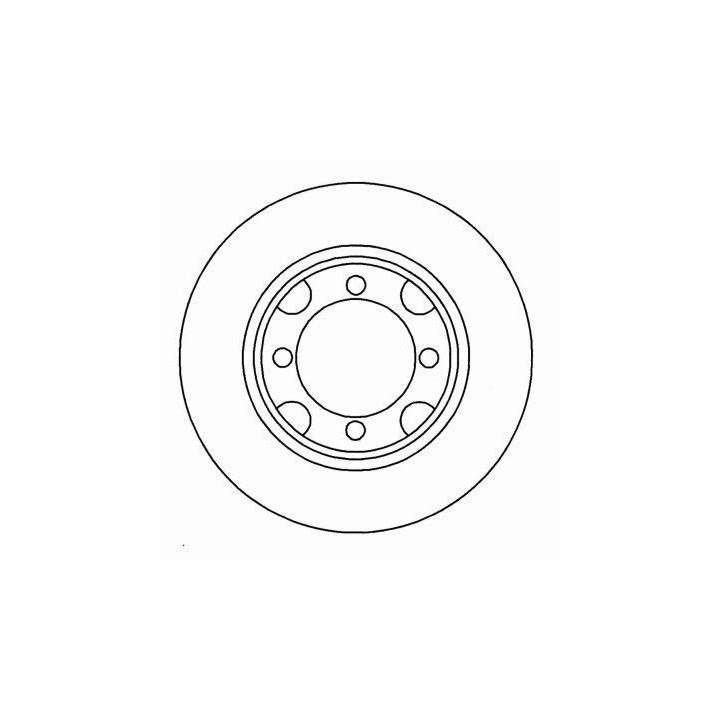 ABS 15947 Front brake disc ventilated 15947