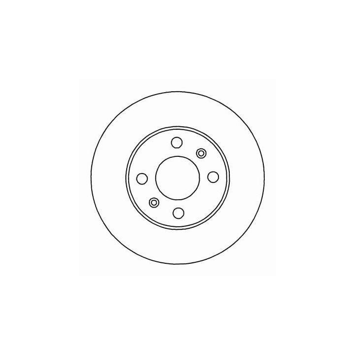 ABS 15948 Front brake disc ventilated 15948