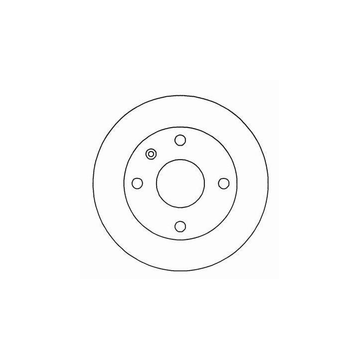 ABS 15965 Unventilated front brake disc 15965