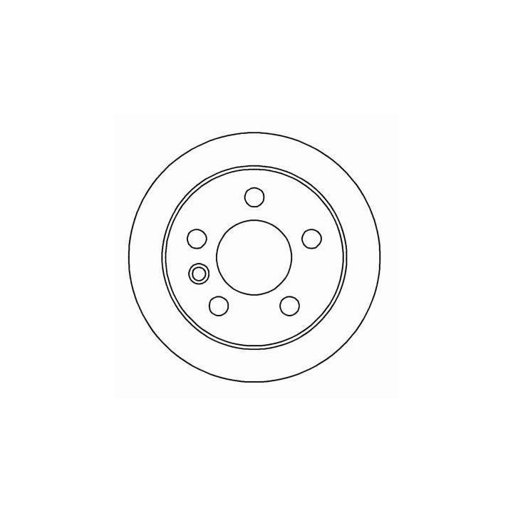 ABS 16082 Unventilated front brake disc 16082