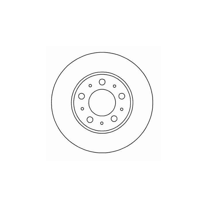 ABS 16094 Front brake disc ventilated 16094