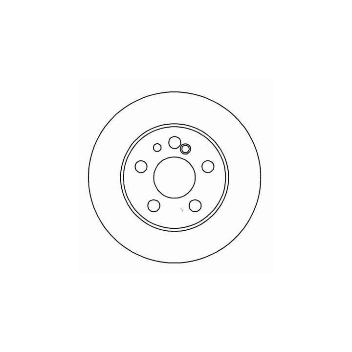 ABS 16111 Rear brake disc, non-ventilated 16111