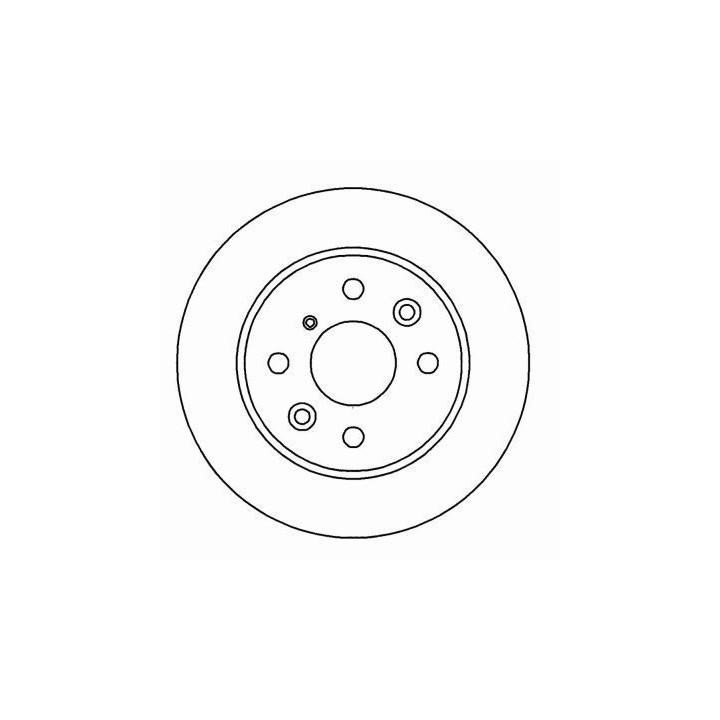 ABS 16592 Front brake disc ventilated 16592