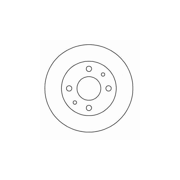 ABS 16595 Front brake disc ventilated 16595