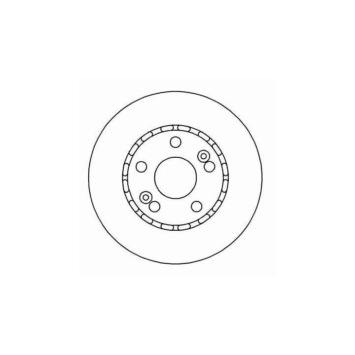 ABS 15113 Front brake disc ventilated 15113
