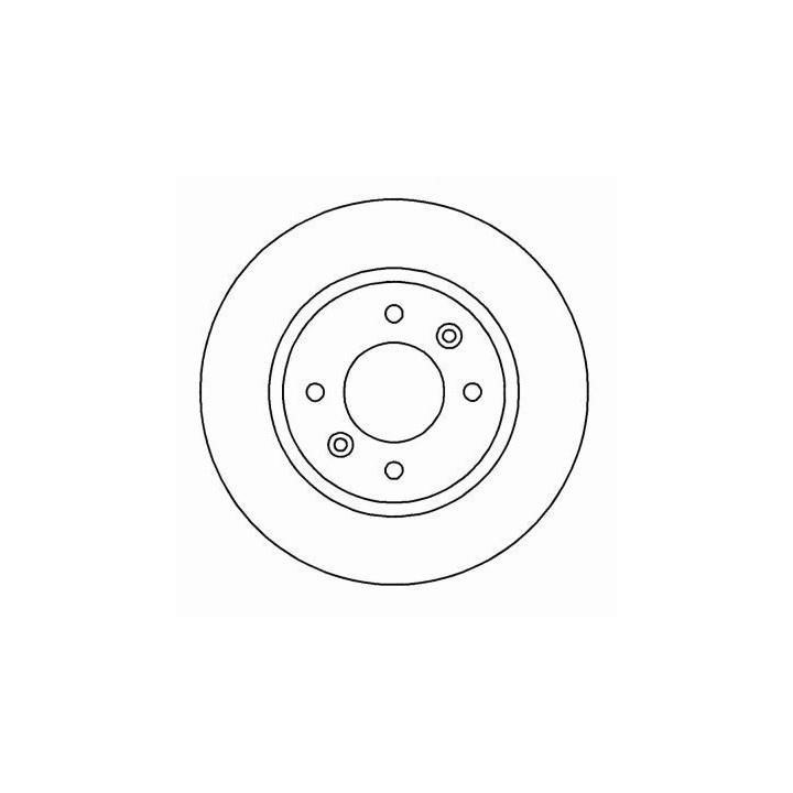 ABS 15114 Front brake disc ventilated 15114