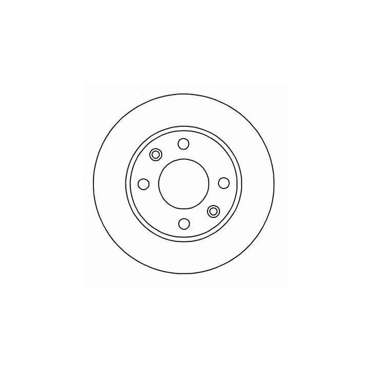 ABS 15318 Front brake disc ventilated 15318