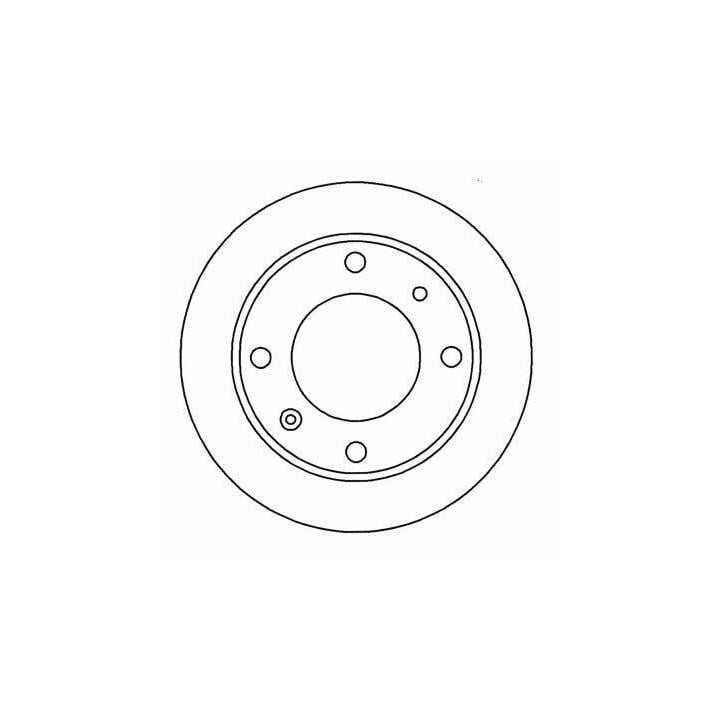ABS 15415 Rear brake disc, non-ventilated 15415